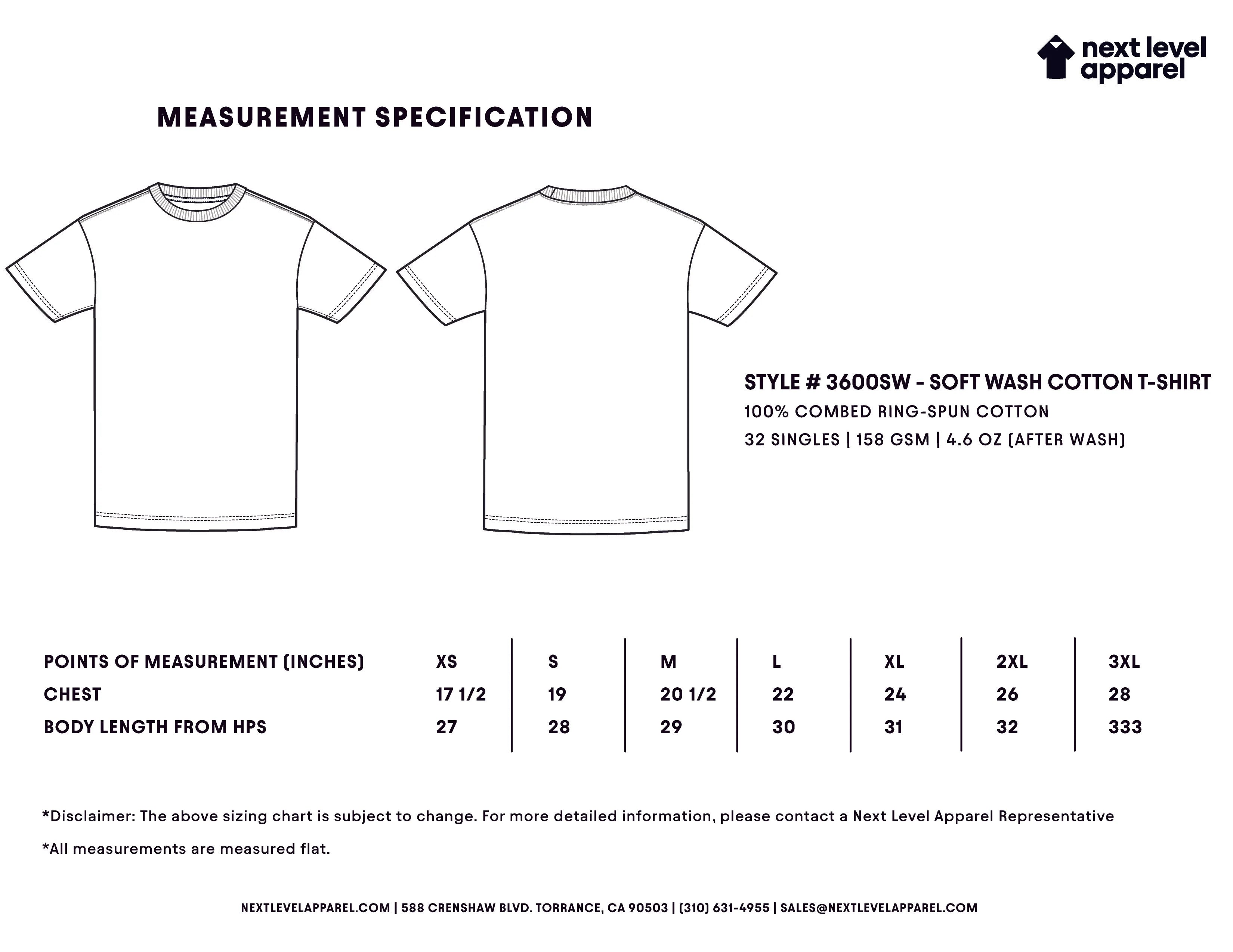 3600SW Soft Washed Cotton T-Shirt - Unisex