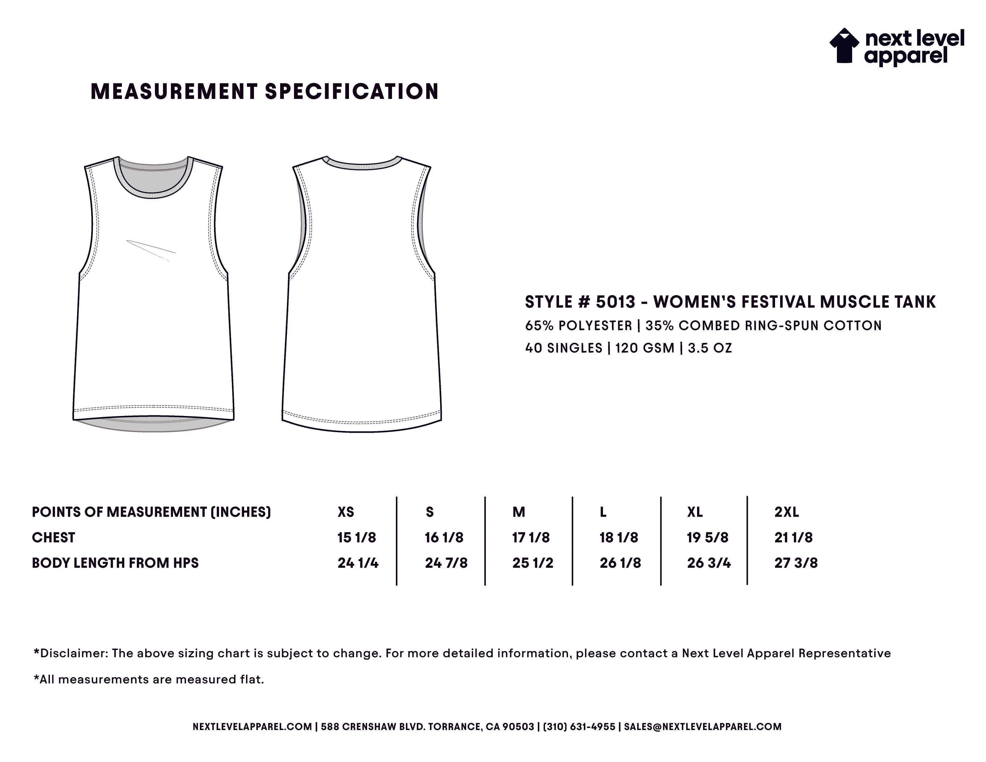 5013 Womens Muscle Tank